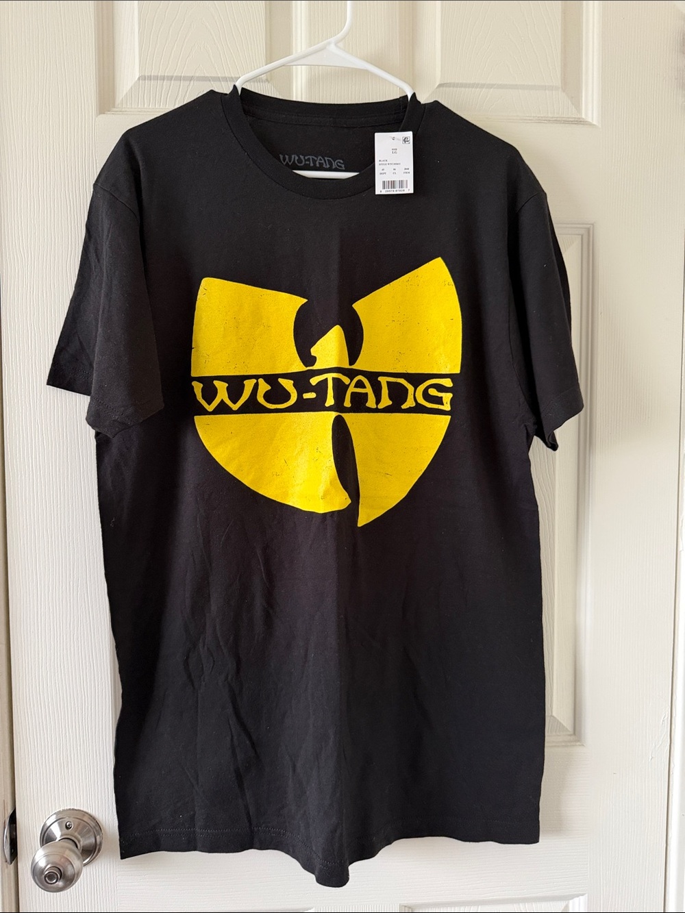 New Wu-Tang Black Short Sleeve Tee with Yellow Logo